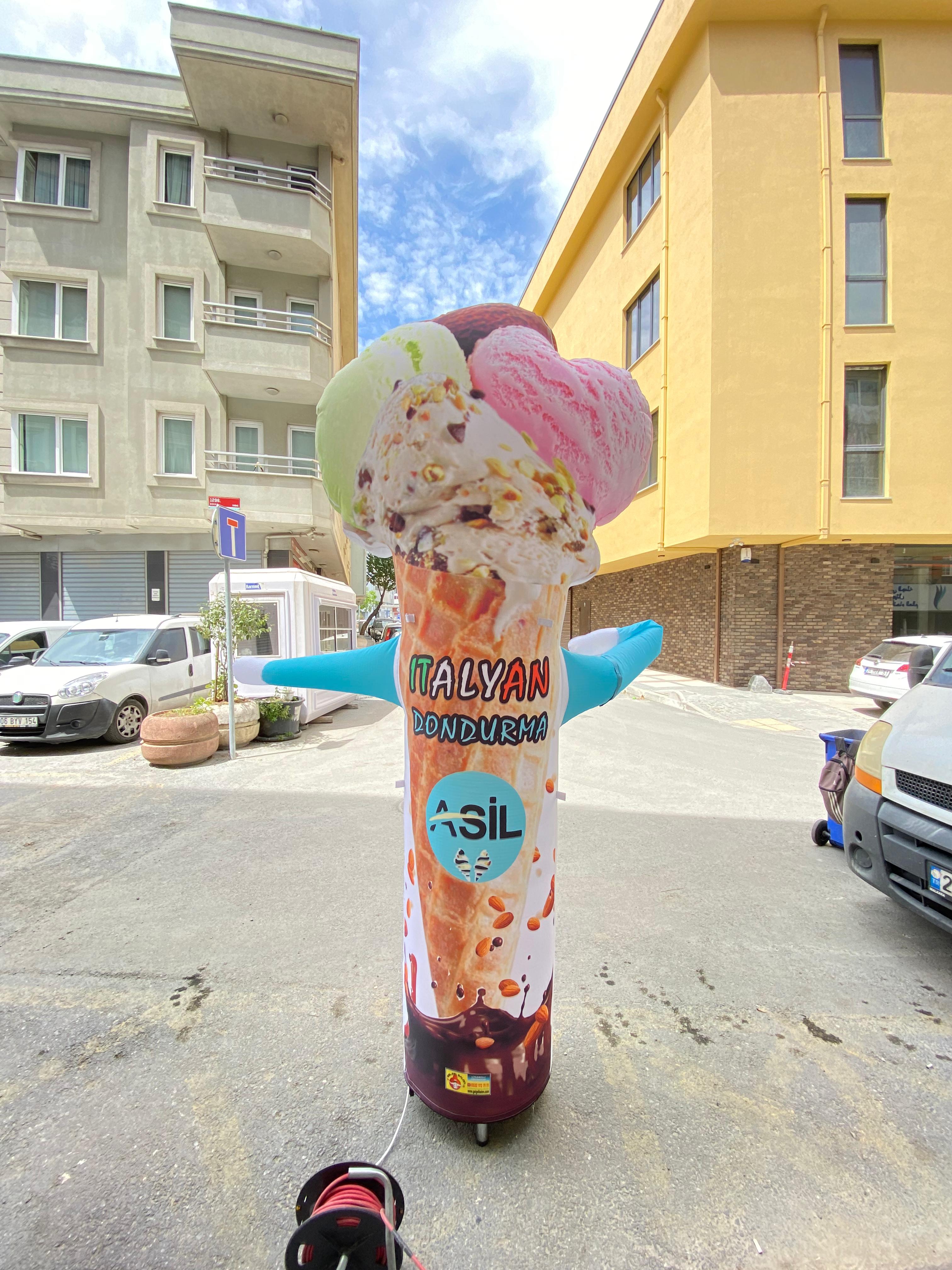 Gel Gel Balon Reklam Dondurma Görünümlü Tanıtım